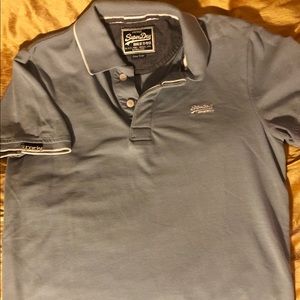 Superdry Light Blue Polo Shirt Size XL